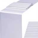 Pack of 10 Satin White Table Runners 12 x 108 Inches - WENSINL Off White Table Runner for Party Wedding Birthday Christmas Banquets Engagement Anniversary Meeting Event Dining Room Decorations