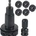 Wheel Hub Resurfacing Kit, Wheel Stud and Hub Cleaner, Quick Rust Removal for Lug Studs and Rotors, Fits 1/2 Wrenches or Electric Drill, Automotive Maintenance Tool