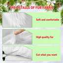 3 x 2 x 60 Inch Christmas Faux Fur Ribbon Craft Fur Strips Fake Fur Rolls White Long Plush for DIY Christmas Costume Gnome Beard Santa Claus Hair Xmas Tree Decor Family Party Supplies