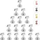 Urban Deco 16PK Table Number Holders Place Card Holders 1.7 Inch Table Card Holders Steel Card Holders for Photos, Food Signs, Memo Notes, Weddings, Restaurants, Birthdays(Silver)