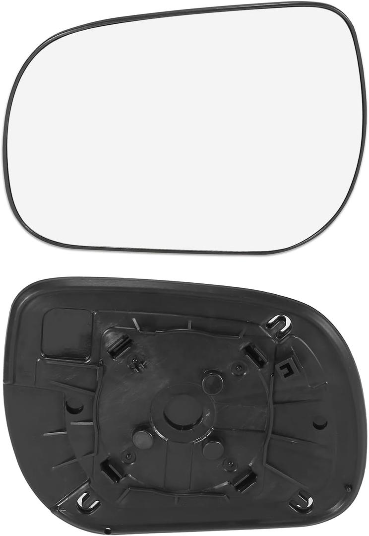 TOP-VIGOR 1-Pack Driver Side Heated Mirror Glass Compatible with 2006 2007 2008 2009 2010 2011 Toyota RAV4, Left Heated Mirror with Backing Plate, Replace 8796142790