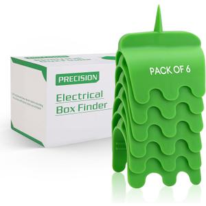 6 Pack Drywall Outlet Marker - Protects Wires During Sheetrock Installation - Drywall Tools for Electrical Outlet Marking - Electrical Box Locator