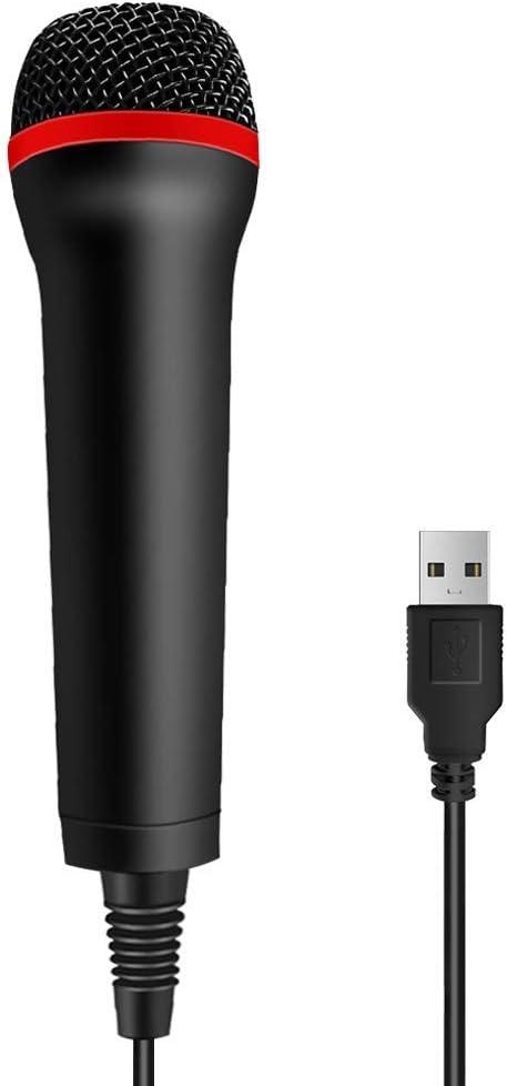 4M 13FT Wired USB Microphone for Rock Band, Guitar Hero, Let's Sing - Compatible with Sony PS2, PS3, PS4, PS5, Nintendo Switch, Wii, Wii U, Microsoft Xbox 360, Xbox One and PC