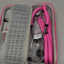 Primacare KB-9397-PK Stethoscope Case, Supplies Included, Pink with Multiple Compartments, Portable and Lightweight First Aid Kit Bag with Vital Medical Supplies, Nursing Accessories for Nurses