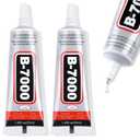 Cruzix B-7000 Super Adhesive Glue, Industrial Strength B7000 Glues Paste for Rhinestones Crafts, Clothes, Shoes, Fabric, Jewelry Making, Cell Phones, Tablet, Wood, Rubber, Leather (2x50 ml/1.68 oz)