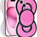 Cute Cases for iPhone 13, 3D Bow Shaped Phone Cover Soft Silicone Protective Phone Case for Girls Women Pink