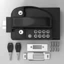 Upgraded RV Door Lock Replacement, Keyless Entry with Fingerprint, Password & Keys, Zinc Alloy Security Kit, Fits Camper Trailer Cargo Trailer, Excludes Class A/C RVs