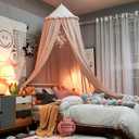 Bed Canopy for Girls, Princess Crib Canopy for Nursery, Dreamy Soft Hanging Canopy for Toddler Bed, Twin & Full Size, Kids Bed Canopy for Girls Room Decor & Reading Nook, Pink