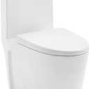 Swiss Madison SM-1T254 St. Tropez One Piece Toilet Dual Tornado Flush 0.8/1.28 GPF with Soft Closing Seat, Comfort Height (12" Rough-in, Glossy White)