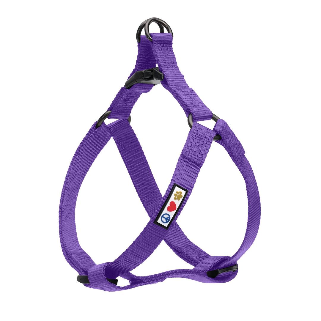 Pawtitas Solid Step-in Dog Harness Adjustable No-Pull Vest for Puppies to Seniors, Safe & Comfortable S Purple