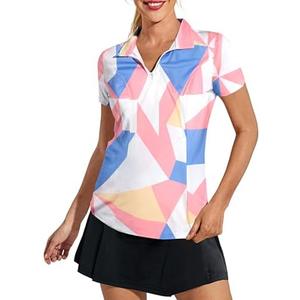 Golf Polo Shirts for Women Hawaii Graphic Golf Tshirt Ladies Summer Short Sleeve Polo Shirt Tennis Tops M