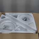 56inch Modern White Ceiling Fans with Lights and Remote/App Control, Dimmable LED, Reversible DC Motor, Noiseless, 6 Double-side Blade Low Profile Ceiling Fan for Livingroom Indoor/Outdoor Use