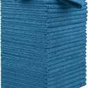 HOMEXCEL Navy Blue Microfiber Cleaning Cloth, 24 Pack Cleaning Towels for Kitchen, Lint Free, Scratch-Free, Highly Absorbent, and Reusable Cleaning Rags for House, Window, Cars, 11.5 X11.5 inch