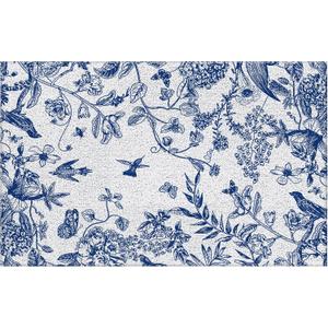 Chinoiserie Door Mat, Chinoiserie Decor Front Door Mat Outdoor Indoor Entrance, Blue and White Bathroom Rug Decor, Front Porch Door Mats, Indoor Door Mats for Entryway, 17x30 Inches