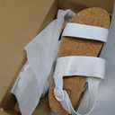 Women's Platform Sandals Arch Support Beach Slides for Woman Orthotic Summer Causal Cork Footbed Adjustable Buckle Elastic Band Cushion Cute Flatform sandalias de mujer (7.5, White)