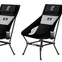 Camping Chair, Compact Backpacking Chair, Portable Folding Chair, Beach Chair with Side Pocket and Designed Headrest/Mat,Mesh Back, Lightweight Hiking Chair 164ZZ-SJB （Dark 2 Pack）