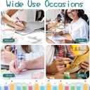 Aodaer 96 Pieces Multicolor Ballpoint Pens, 0.5 mm 6 Colors Transparent Barrel Ballpoint Pen, 6-in-1 Multicolor Retractable Pens for Office Supplies Party Favors Gifts