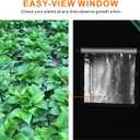 57"x57"x80'' Grow Tent, High Reflective 600D Diamond Mylar Canvas with Observation Window and Floor Tray for Hydroponic Indoor Plant Growing