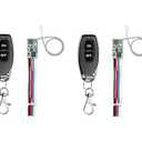 QIACHIP 433MHz Universal Wireless RF Remote Control Switch DC 6V 12V 24V 1CH Channel Relay Wireless Secure RF Remote Control Switches Transmitter and Receiver kit, Momentary Toggle Latched Delay Mode