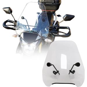 ECOTRIC Universal 15 Height Clear Motorcycle Windshield Windscreen Compatible With Harley Davidson Sportster Dyna Glide Softail Suzuki