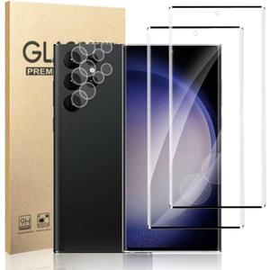 [2+2 Pack] Galaxy S23 Ultra Screen Protector and Camera Lens Protector, 9H Hardness, HD Clear, Full Coverage, Case Friendly, Easy Installation, Bubble Free, For Samsung Galaxy S23 Ultra -6.8 Inch