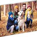6x8 Acrylic Picture Frame 1 Pack, Clear Freestanding Double Sided Frameless Magnetic Photo Frames, Desktop Display Decor Gift