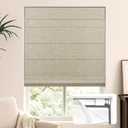 LazBlinds No Tools No Drill Cordless Roman Shades for Windows, Blackout Thermal Insulated UV Blocking Window Blinds, Lightweight Fabric Blinds for Indoor Windows, 25" W x 60" H, Blackout - Beige