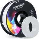 Comgrow TPU Filament 1.75, 3D Printing Filament, Flexible, 95A Soft, 1kg (2.2lbs), White, +/- 0.02mm Accuracy, 1.75mm Diameter, 2.2lbs Display Weight