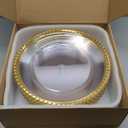 13-Inch Acrylic Clear Charger Plates Set of 10pcs - Elegant Decorative Dinner Plates for Wedding Reception, Holiday Party, Family Gathering & Daily Table Setting