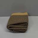 75L Large Cotton Rope Basket, Soft Toy Storage Bin for Nursery & Living Room, Decorative Blanket Basket for Bedroom, Baby-Safe Organizer for Pillows &Laundry, 22''×17''×12'', Brown & Black