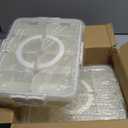 Mfacoy Snackle Box Container, 2 Pack Divided Serving Tray with Lid and Handle, Snack Box Charcuterie Container for Portable Snack Platters, Clear Organizer for Candy, Fruits, Travel, Party, Picnic