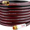 YASQA Water Hose 50 Ft, Flexible, Leakproof, Lightweight Lead In Rubber Hose 5/8" Diameter X 50ft Kink Free 150PSI Durable High Burst Strength Industrial Garden Hose
