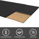 Full Size 50x71" Bunkie Board, 10mm Thick, Black, Modern Style, Noise Minimizing, Moisture Resistant, Washable Housing