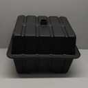 Camco 55370 Vented RV/Marine Battery Box, Double Side-by-Side - Protects Your RV or Marine Battery from Collisions and Contaminants - Holds (2) Group 24 Batteries, Black