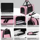 Carriers Soft-Sided Pet Carrier Pink for Medium Large Cats Dogs Undertake 35Lbs,Ventilated Mesh Windows,Top Load Cat Carrier with Airline Approved(X-Large,Pink)