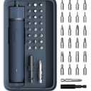 HOTO Electric Screwdriver Kit, Upgraded 1/4'' Hex 25 Bits, Magnetic Lid, Rechargeable Cordless Screwdriver, 1500mAh Battery, LED Light, Ideal for Furniture Assembly, Home Repair & Garage Projects