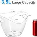 3.5L Ice Bucket for Parties 2 Pcs (in 1 Package), Portable Drink Bucket for Cocktail Bar, Plastic Champagne Cooler for Beverage/Wine/Beer, Mimosa Bar Supplies Chiller Tub with Scoop