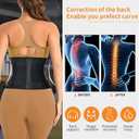 AMZBOSS Waist Trainer for Women Postpartum Belly Band Tummy Control Shapewear Faja Body Shaper Waist Cincher Triple Wrap (Black)