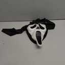 Adult Scream Mask | Classic Ghost Face Slasher, Horror Movie Killer Costume Accessory (Black)
