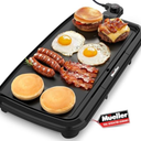 2-Pack Mueller HealthyBites 20-inch Electric Griddle, Cool-Touch Handles, Slide-Out Drip Tray for Breakfast Pancakes, Burgers, and Eggs, Eco-Friendly Pancake Grill, 10 Eggs at Once, Nonstick & Teflon-Free