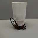 Modern USB & Type-C Bedside Lamp with Touch Control, Dimmable Table Lamp with White Fabric Shade Enhanced with Gold Threads, Includes LED Bulb - Ideal for Bedroom, Office, Dorm