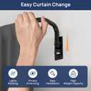 ENJOYBASICS Blackout Curtain rod for windows 48 to 84, 5/8 in Wrap Around Curtain Rods for Bedroom, Living Room, Adjustable from 30 to 86 Inches, Matte Black