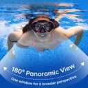 VegoVia Adult Swim Goggles with Nose Cover, 180° Clear Wide View No Leak Diving Mask Pool Goggles for Women Men Adult Youth