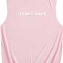 Men's Tropical Sleeveless Beach Tank Top Crew Neck Cut Off Vacation Summer Tanks (Pink, XL)