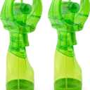 2 Pack O2COOL Deluxe Handheld Battery Powered Water Misting Fan (Green) 
