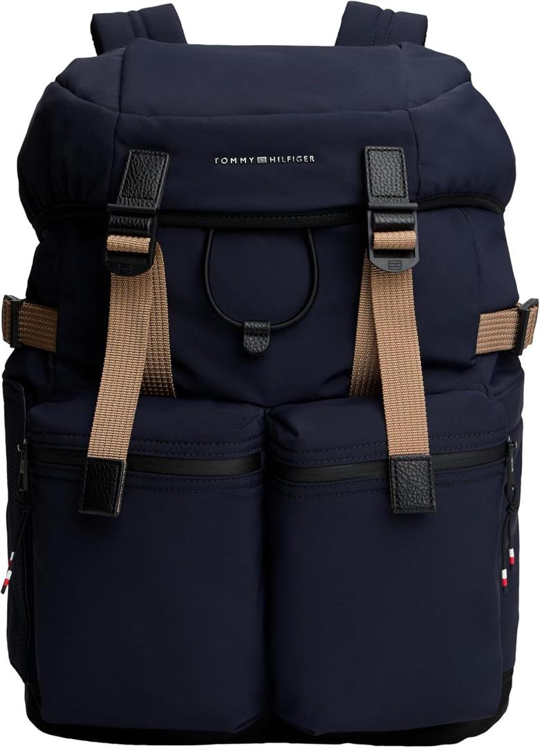 Tommy Hilfiger Mens Travel Flap Backpack,SPACE BLUE One Size (Blue)