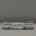 Yes4All Dumbbell Handles with Collars Standard for 1-inch Plates Weight Set (14", Chrome, Set of 2)