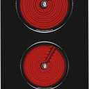 2100W Electric Cooktop 2 Burner: Electric Stove 110v-120v Hot Plate, Knob Control Countertop & Built-in Ceramic Cooktop 9 Power Levels, Child Lock, Timer, Suitable for all Pans