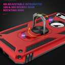 Korecase Compatible with iPhone 8 Case/iPhone 6 Case/iPhone 7 Case, Extreme Protection Military Armor Dual Layer Shockproof Protective Cover with 360 Swivel Ring Kickstand Silver