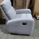 HD Designs Preston Swivel Glider Gray Recliner, Light Gray